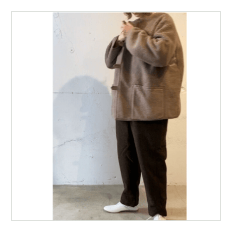 NATURAL LAUNDRY ボアリバーシブルジャケット　オフｘベージュ