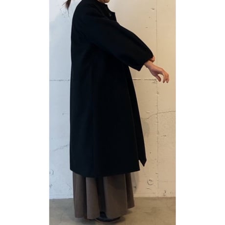 grin ソフトＷノッチカラーコート  ブラック