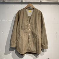 NATURAL LAUDRY セルヴィッチダンガリーシャツカーデガン ベージュ