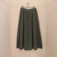 【OUVERT】強撚ガスボイルビエラカットオフベルトスカート　GREEN