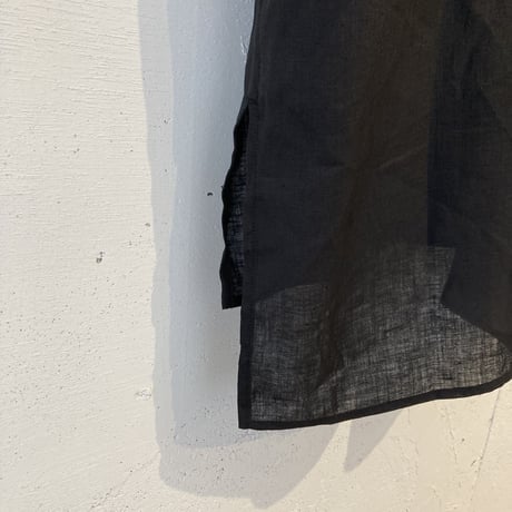 UNIVERSAL TISSU フレンチリネン シャツドレス クロ