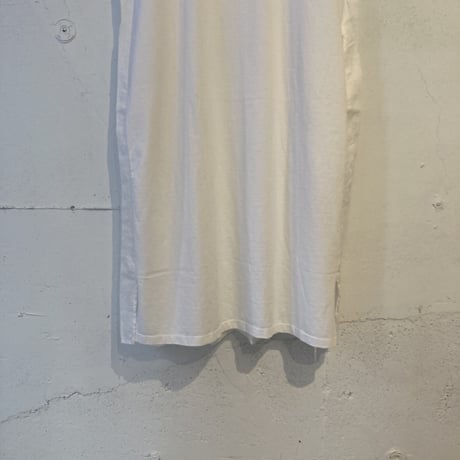 UNIVERSAL SEVEN USAコットン リネンコンボロングワンピース シロ