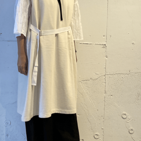 GALERIE TISSU エーゲ海オーガニック 裏毛ワンピース チャコール