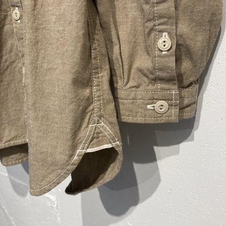 NATURAL LAUDRY セルヴィッチダンガリーシャツカーデガン ベージュ