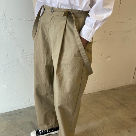 NATURAL LAUNDRY ダンプ サスペンダーパンツ ベージュ