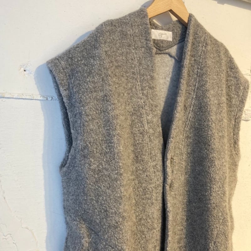 ◆タグ付き◆ グリン シープパイルボアロングベスト grin｜【WOODY別注】 シープパイルボアロングベスト 8224c-905