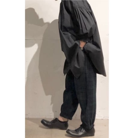 TISSU エタ―ミンチェック織姫炊きジョガーパンツ size1 ブラックウォッチ