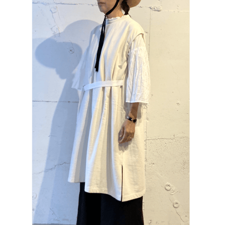GALERIE TISSU エーゲ海オーガニック 裏毛ワンピース アイボリー