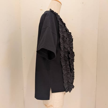 【UNIVERSAL TISSU】コットンクラシック天竺フリルTシャツ