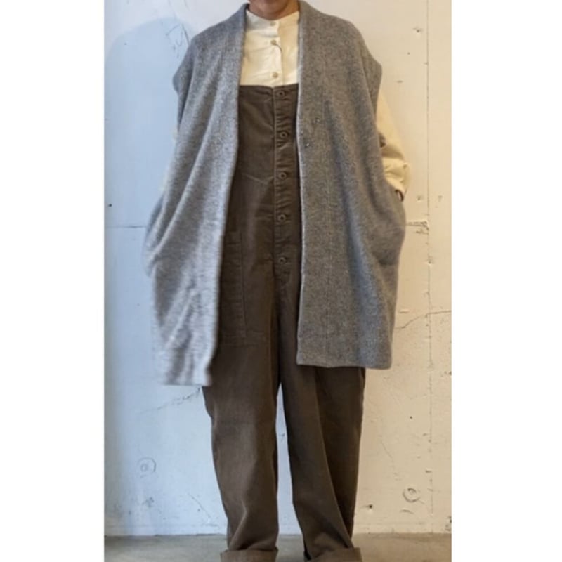 ◆タグ付き◆ グリン シープパイルボアロングベスト grin シープパイルボアロングベスト TOPグレー(ピン付き) | un