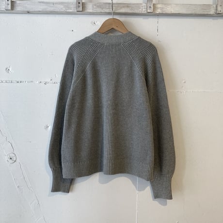 UNIVERSAL SEVEN コットンニット ショートカーデ TOPグレー
