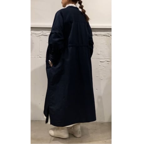 GALERIE TISSU ツイルファティーグワンピース ネイビー