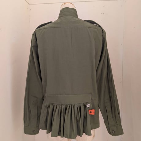 【REHERSALL】タックフリルフィールドシャツ　KHAKI
