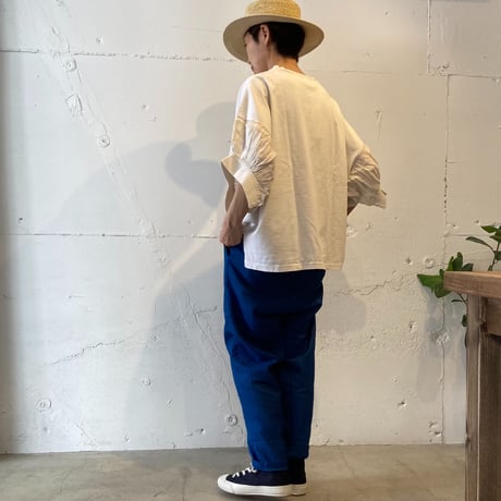 UNIVERSAL TISSU イージーテーパードパンツ ライトブルー