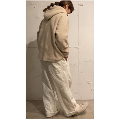 TISSU　トンプキンパイルプルパーカー size1 TOPアイボリー