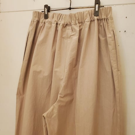 【(ｇ)】リラックスコットンワイドパンツ　BEIGE