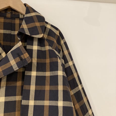 TISSU ハイデンシティ エフォートレストレンチ 3size ネイビー地チェック