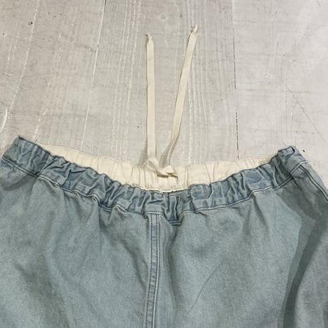TISSU サフィランリネンデニム イージーテーパードパンツ size3 ブリーチ