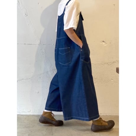 NATURAL LAUNDRY デニムサロペット インディゴ
