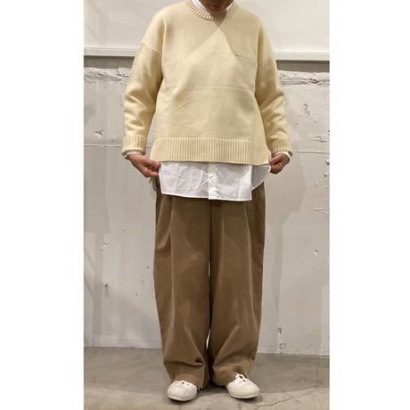 TISSU フレンチメリノ ポケットプルオーバー 1size オフ