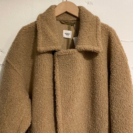UNIVERSAL SEVEN ボアチェスターコート size F モカ