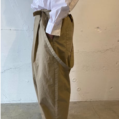 NATURAL LAUNDRY ダンプ サスペンダーパンツ ベージュ