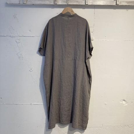 NATURAL LAUNDRY 先染めリネン ドルマンワンピース