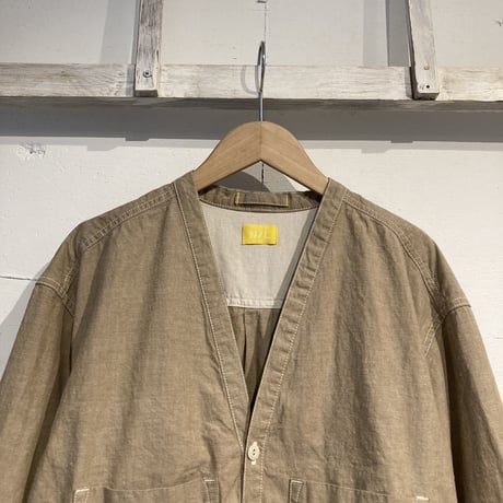 NATURAL LAUDRY セルヴィッチダンガリーシャツカーデガン ベージュ