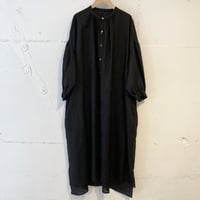 UNIVERSAL TISSU フレンチリネン シャツドレス クロ