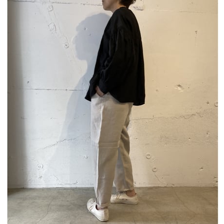 TISSU トリプルワッシャーリネン イージーテーパードパンツ size1 キナリ