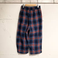 UNIVERSAL TISSU ネルチェック ギャザーパンツ ネイビーチェック