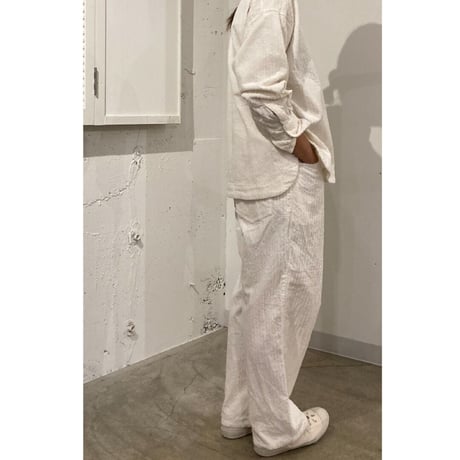 TISSU コーデュロイハイライズパンツ size1 シロ