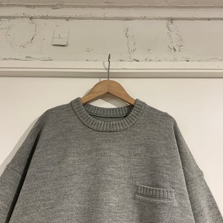 TISSU フレンチメリノ ポケットプルオーバー 3size グレー