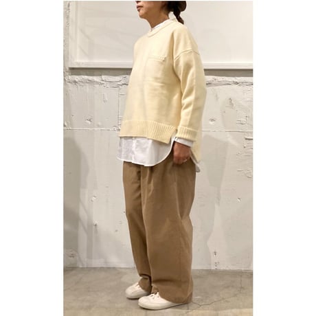 TISSU フレンチメリノ ポケットプルオーバー 1size オフ