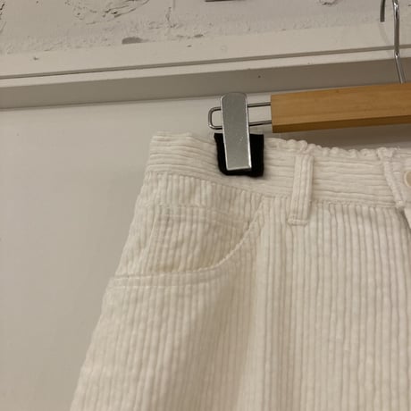 TISSU コーデュロイハイライズパンツ size3 シロ