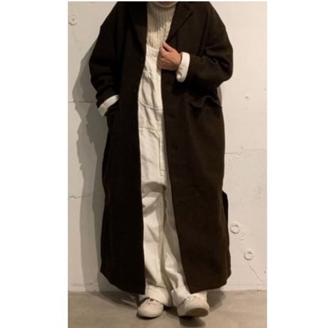 TISSU オリジナルウールへリンボン チェスターコート size3 ベージュへリンボン