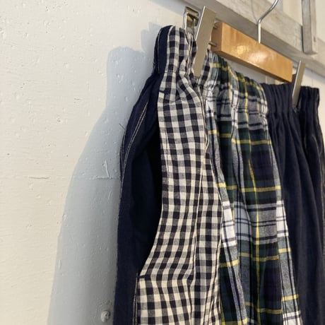 NATURAL LAUNDRY パネルスカート ネイビー