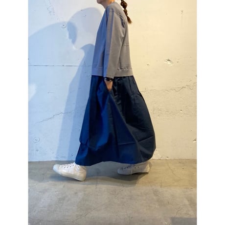NATURAL LAUNDRY 度詰め天竺クレアワンピース フェードブルー