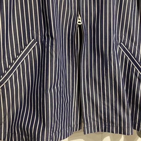 NATURAL LAUNDRY ジップアップブルゾン ネイビーストライプ