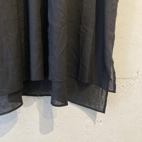 UNIVERSAL TISSU フレンチリネン シャツドレス クロ