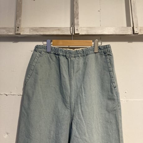 TISSU サフィランリネンデニム イージーテーパードパンツ size3 ブリーチ