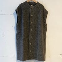 grin シープパイルボアロングベスト グレー