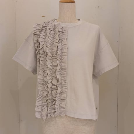 【UNIVERSAL TISSU】コットンクラシック天竺フリルTシャツ