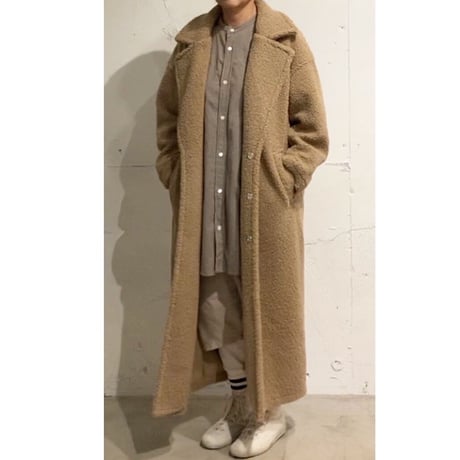 UNIVERSAL SEVEN ボアチェスターコート size F モカ
