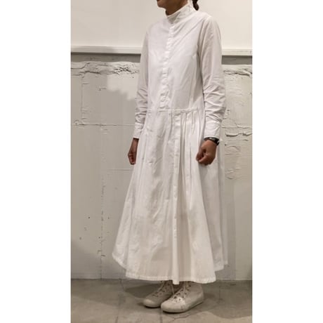 UNIVERSAL TISSU ホスピタル ロングスリーブワンピース グレージュ