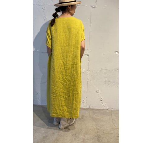 grin リネンサックワンピース ベージュ
