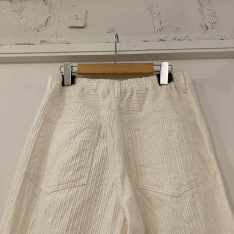 TISSU コーデュロイハイライズパンツ size3 シロ