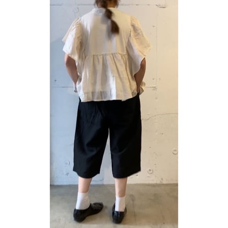 UNIVERSAL TISSU オリジナルフレンチリネンハーフパンツ キナリ