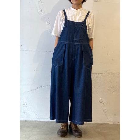 NATURAL LAUNDRY デニムサロペット インディゴ