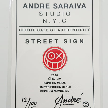 アンドレ・サレヴァ「STREET SIGN」金属・エナメル